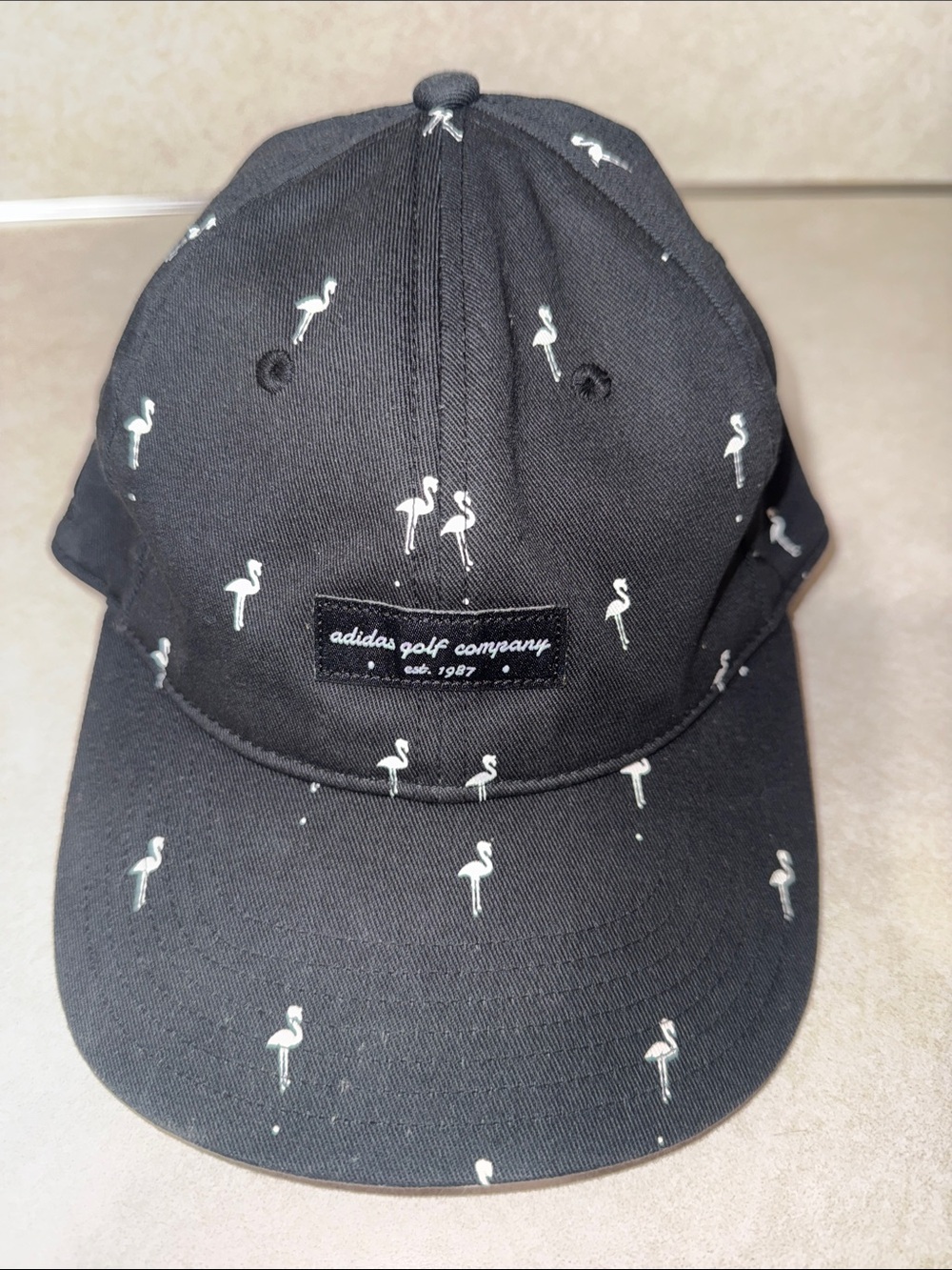 adidas Black Flamingo Print Golf Cap